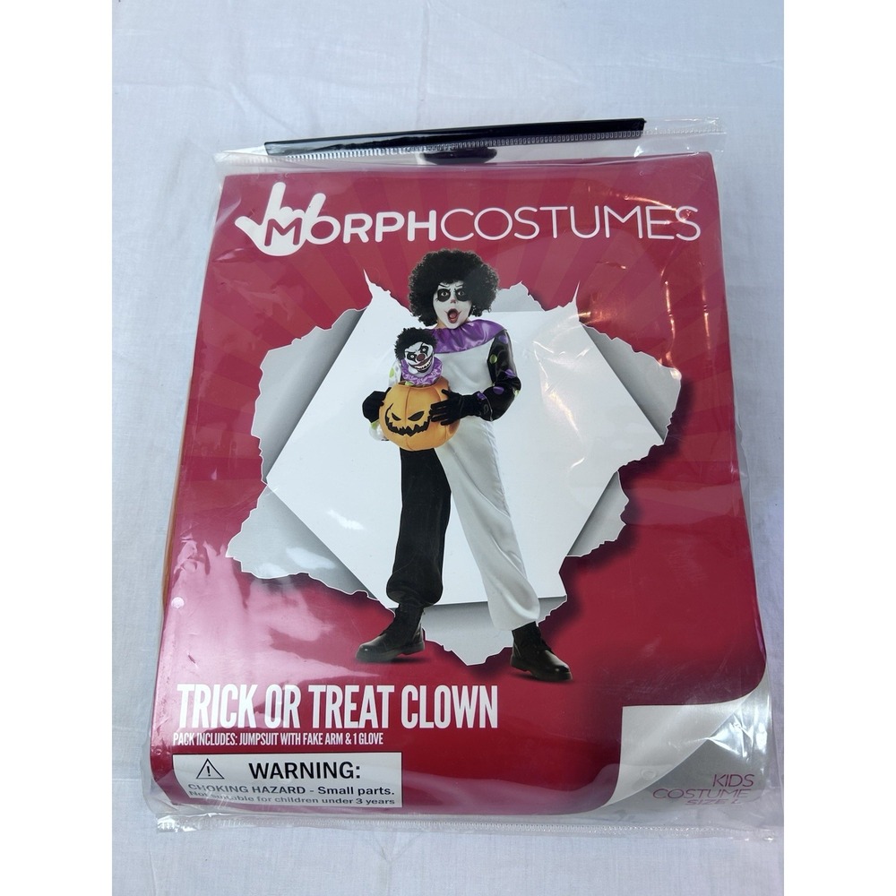 Morph Costumes Tricks Or Treat Clown Halloween Costume Kids Size L